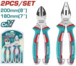 TOTAL Set clesti Total Cr-V 2 piese: cleste taietor 7'' si patent 8'' cu manere TPR (THT2K0206) Cleste