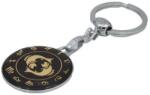  Breloc zodia Pesti din epoxy, medalion rotund cu inel metalic (PESTI1)