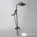 Korman Technik Coloana de dus negru mat din alama sanitara, 3 functii, Korman Technik 9990H (AT1CT-D1OC-RS1S-9990H)