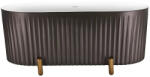 Marcello Funghi Cada freestanding ovala din acril, gri Smoke Grey, 170x70x78 cm (AT1CT-IM1P-RS1S-158778)