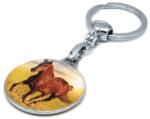  Breloc metalic cu print epoxy model Cal, rotund, pentru chei (BRE-CAL)