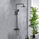 Korman Technik Coloana de dus negru mat din alama sanitara, 3 functii, Korman Technik 9960H (AT1CT-D1OC-RS1S-9960H)