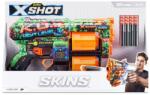 ZURU Детска играчка X Shot SKINS Бластер с барабани с 12 меки стрели Dread