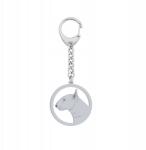 Mejk Jewellery Kutyás kulcstartó Bulterier Standard Ezüst925 Ajándék Gravírozás Ingyenes (BE R445)