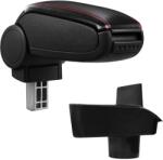 Cotieră pentru Ford Fiesta 6 MK6 7 MK7 (06.2008-01.2017) negru piele ecologica cu cusatura rosie () (AVR-FDFS0520-N2R)