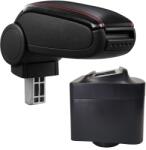 Cotieră pentru VW Polo 5 6R 6C (05.2009-) negru piele ecologică cu cusătură roșie () (AVR-VWPL1120-N2R)