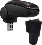  Cotieră pentru VW Touran 1 (02.2003-05.2015) negru piele ecologica cu cusatura rosie () (AVR-VWTA0320-N2R)