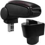  Cotieră pentru Dacia Duster 1 (04.2010-2017) negru piele ecologica cu cusatura rosie () (AVR-RNDT1020-N2R)
