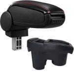  Cotieră pentru Peugeot 301 Non-Facelift (11.2012-2017) negru piele ecologica cu cusatura rosie () (AVR-PG311220-N2R)