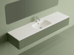 Foglia Lavoar baie din compozit 181x46 cm, alb lucios, dreptunghiular, montaj suspendat incastrat Foglia Special 181 (637758181103)