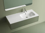 Foglia Lavoar baie din compozit 106x46 cm, alb lucios, dreptunghiular, montaj suspendat sau incastrat Foglia Special 106 (641202112103)