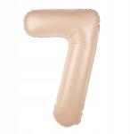 PartyPal Fólia lufi 7-es szám Beige Karamell Barna 100cm nagy héliumos lufi