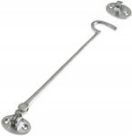 Zoo Hardware Réz Horgos Ablakzár, Kapuzár, Kiskapu Zár 250mm Króm Szatén (ZAB64SC)