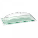Garibaldi Set Farfurie și Capac Plexiglas Mediu 21x47cm (1+1 buc) Aspect Sticlă Tava