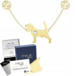 Mejk Jewellery Arany nyaklánc Beagle kutyával 925 Ékszer Ajándék Nő Gravírozás Ingyenes (NASZYJNIK BEAGLE)