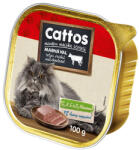 Cattos Alucup nedves macskaeledel marha ízesítéssel, 100g. Minimum rendelés: 16db !