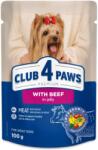 CLUB 4 PAWS Premium Marha zselében nedves kutyaeledel 100 g. Minimum rendelés: 24 db !