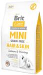 Brit Care Mini Grain-Free Hair and Skin lazaccal és heringgel, száraztáp kistestű felnőtt kutyáknak, 2 kg