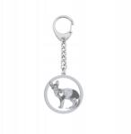 Mejk Jewellery Ezüst kulcstartó Macska Sphynx 925 Ékszer Ajándék Nő Gravírozás (brelok do kluczy z Kot Sphynx)