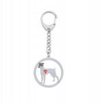 Mejk Jewellery Ezüst kulcstartó terrier japán Ezüst 925 Női Gravírozás Ingyenes (Terier Japoński)