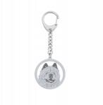Mejk Jewellery Ezüst kulcstartó kutyával Chow chow Soft 925 Ajándék Dedikálás Gravírozás Ingyenes (BRELOK Z CHOW CHOW SOFT)
