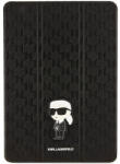 KARL LAGERFELD KLFC10SAKHPKK iPad 10.2" Folio Magnet Allover Cover Saffiano Monogram Ikonik tok, fekete