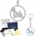Mejk Jewellery Ezüst kulcstartó West Highland White Terrier 925 Gravírozás Ingyenes (West Highland White Terrier)