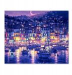 Phoenix Festés Számokkal Kerettel Festmények Éjszakai kikötő 40x50 Vászonkép (Malowanie po numerach)