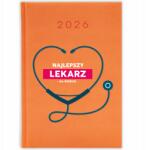 FunnyCase Könyvnaptár 2026 A Világ Legjobb Orvosa Narancssárga tervező (Kalendarz 2026 NAJLEPSZY LEKARZ NA ŚWIECIE)