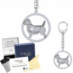 Mejk Jewellery Ezüst kulcstartó kutyával Cairn Terrier 925 Ékszer Nő Gravírozás Ingyenes (BRELOK Z CAIRN TERRIER)
