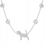 Mejk Jewellery Ezüst nyaklánc Beagle kutyával 925 Ékszer Lánc Gravírozás Ingyenes (NASZYJNIK BEAGLE)