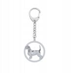 Mejk Jewellery Kulcstartó Ezüst 925 Grand Basset Griffon Vendéen Dedikálás Gravírozás Ingyenes (breloczek z Grand Basset Griffon Vendéen)