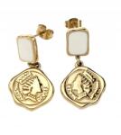 Xuping 490 Arany színű, lógós retro fülbevaló, sebészeti rozsdamentes acélból