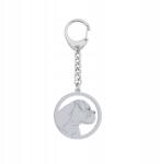 Mejk Jewellery Bullmastiff Ezüst kulcstartó Kulcstartó 925 Ajándék Gravírozás Ingyenes (BE R526-jasny)