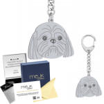 Mejk Jewellery Ezüst kulcstartó kutyával Shih Tzu Ezüst 925 Ajándék Gravírozás Ingyenes (BE R537)