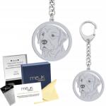 Mejk Jewellery Kutyás kulcstartó Golden Retriever Ezüst925 Ajándék Kulcstartó Gravírozás Ingyenes (BE R588)