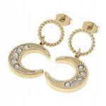 Xuping 743 Arany színű, sebészeti acél fülbevaló, lógós, holdas celebfülbevaló