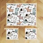 Epson Vízálló matrica Ikea Latt asztalra gyerekeknek Sétáló kutyák (latt_1298)