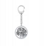 Mejk Jewellery Ezüst kulcstartó kicsi Münsterländer 925 Ajándék Ékszer Gravírozás (Brelok z Mały Münsterländer)
