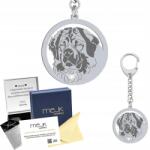 Mejk Jewellery Kulcstartó Ezüst 925 kutya moszkvai őrkutya ékszer Gravírozás (Brelok z psem Moskiewski Pies Stróżujący)