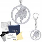 Mejk Jewellery Kulcstartó American Bully Ezüst 925 Ajándék Nő Gravírozás Ingyenes (breloczek do kluczy z American Bully)
