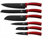 Berlinger Haus Sada nožů s nepřilnavým povrchem 6 ks Burgundy Metallic Line (BH-2542)