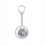 Mejk Jewellery Kulcstartó American Bully Ezüst 925 Ajándék Nő Gravírozás Ingyenes (brelok do kluczy z American Bully)