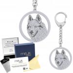 Mejk Jewellery Ezüst kulcstartó Farkas Csehszlovák Ezüst 925 Gravírozás Ingyenes (Wilczak Czechosłowacki)