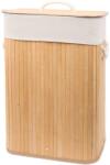 Zd trading Nagy Bambusz Mosókosár 72L Bélelt Szövettel Összecsukható (971)