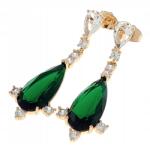 Xuping 4128 Aranyozott fülbevaló cirkónia kövekkel, 18 karátos Xuping, lógós