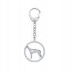 Mejk Jewellery Ezüst kulcstartó kutyával Greyhound 925 Ékszer Ajándék Dedikálás Gravírozás (Brelok z Greyhound)