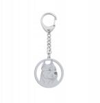 Mejk Jewellery Kulcstartó Amstaff Ezüst 925 Ékszer Ajándék Nő Gravírozás (SREBRNY BRELOK AMSTAFF)