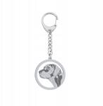 Mejk Jewellery Kulcstartó Louisiana Catahoula Kutya Ezüst925 Ajándék Kulcstartó Gravírozás Ingyenes (BE R742)