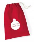  Mikulás zsák piros Xxs 10x15 cm ajándéknak (CHRISTMAS-BOMBKA_WHT|WM115-RED-XXS)